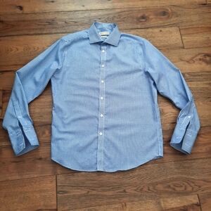 Michael Michael Kors French Cuff Gingham Plaid Dress Shirt